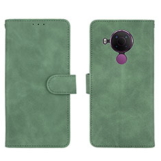 Funda de Cuero Cartera con Soporte Carcasa L01Z para Nokia 5.4 Verde