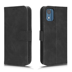 Funda de Cuero Cartera con Soporte Carcasa L01Z para Nokia C02 Negro