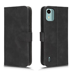 Funda de Cuero Cartera con Soporte Carcasa L01Z para Nokia C12 Negro