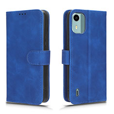 Funda de Cuero Cartera con Soporte Carcasa L01Z para Nokia C12 Pro Azul