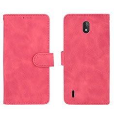 Funda de Cuero Cartera con Soporte Carcasa L01Z para Nokia C2 Rosa Roja