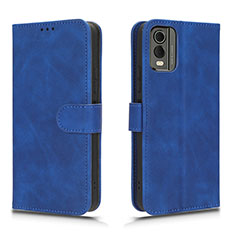 Funda de Cuero Cartera con Soporte Carcasa L01Z para Nokia C210 Azul