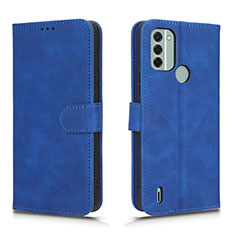 Funda de Cuero Cartera con Soporte Carcasa L01Z para Nokia C31 Azul