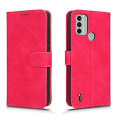 Funda de Cuero Cartera con Soporte Carcasa L01Z para Nokia C31 Rosa Roja