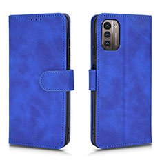 Funda de Cuero Cartera con Soporte Carcasa L01Z para Nokia G21 Azul