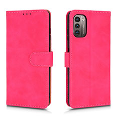 Funda de Cuero Cartera con Soporte Carcasa L01Z para Nokia G21 Rosa Roja