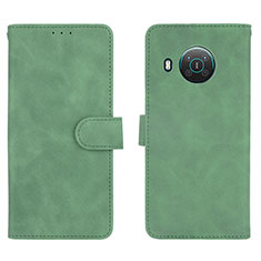 Funda de Cuero Cartera con Soporte Carcasa L01Z para Nokia X10 Verde