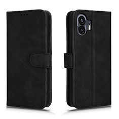 Funda de Cuero Cartera con Soporte Carcasa L01Z para Nothing Phone 2 Negro