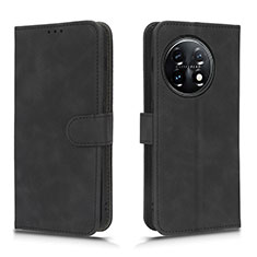 Funda de Cuero Cartera con Soporte Carcasa L01Z para OnePlus 11 5G Negro