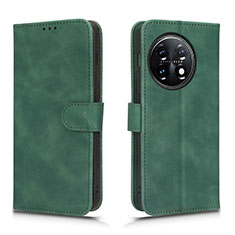 Funda de Cuero Cartera con Soporte Carcasa L01Z para OnePlus 11 5G Verde