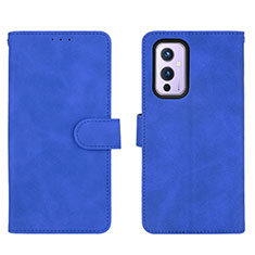 Funda de Cuero Cartera con Soporte Carcasa L01Z para OnePlus 9 5G Azul