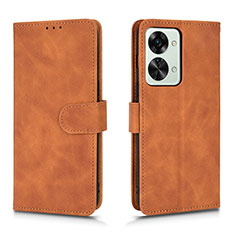 Funda de Cuero Cartera con Soporte Carcasa L01Z para OnePlus Nord 2T 5G Marron