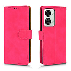 Funda de Cuero Cartera con Soporte Carcasa L01Z para OnePlus Nord 2T 5G Rosa Roja