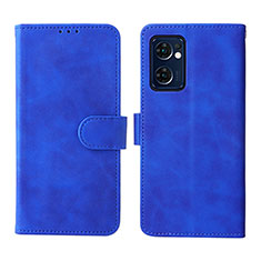 Funda de Cuero Cartera con Soporte Carcasa L01Z para OnePlus Nord CE 2 5G Azul