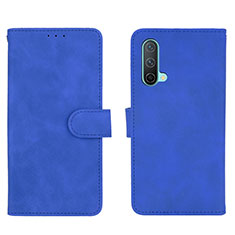 Funda de Cuero Cartera con Soporte Carcasa L01Z para OnePlus Nord CE 5G Azul