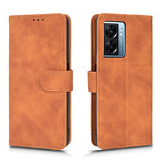 Funda de Cuero Cartera con Soporte Carcasa L01Z para OnePlus Nord N300 5G Marron