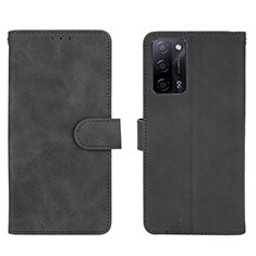 Funda de Cuero Cartera con Soporte Carcasa L01Z para Oppo A53s 5G Negro