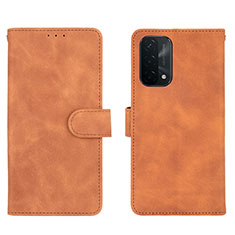 Funda de Cuero Cartera con Soporte Carcasa L01Z para Oppo A54 5G Marron