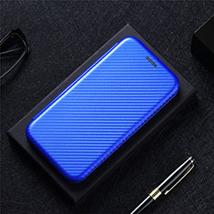 Funda de Cuero Cartera con Soporte Carcasa L01Z para Oppo A55 4G Azul