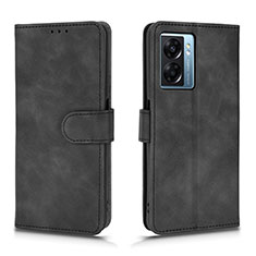 Funda de Cuero Cartera con Soporte Carcasa L01Z para Oppo A56S 5G Negro