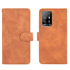 Funda de Cuero Cartera con Soporte Carcasa L01Z para Oppo A95 5G Marron