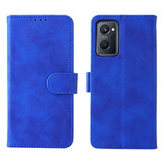 Funda de Cuero Cartera con Soporte Carcasa L01Z para Oppo A96 4G Azul