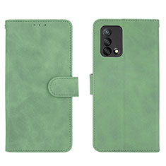 Funda de Cuero Cartera con Soporte Carcasa L01Z para Oppo F19s Verde