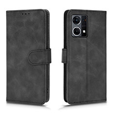 Funda de Cuero Cartera con Soporte Carcasa L01Z para Oppo F21s Pro 4G Negro