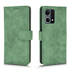 Funda de Cuero Cartera con Soporte Carcasa L01Z para Oppo F21s Pro 4G Verde