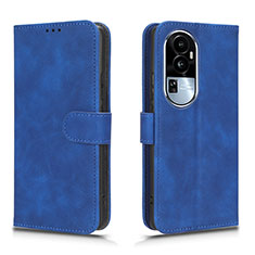 Funda de Cuero Cartera con Soporte Carcasa L01Z para Oppo Reno10 Pro+ Plus 5G Azul