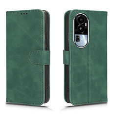 Funda de Cuero Cartera con Soporte Carcasa L01Z para Oppo Reno10 Pro+ Plus 5G Verde