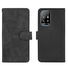 Funda de Cuero Cartera con Soporte Carcasa L01Z para Oppo Reno5 Z 5G Negro