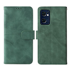 Funda de Cuero Cartera con Soporte Carcasa L01Z para Oppo Reno7 5G Verde