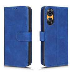 Funda de Cuero Cartera con Soporte Carcasa L01Z para Oppo Reno8 T 4G Azul