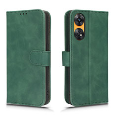 Funda de Cuero Cartera con Soporte Carcasa L01Z para Oppo Reno8 T 4G Verde