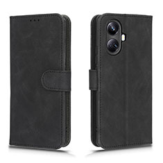 Funda de Cuero Cartera con Soporte Carcasa L01Z para Realme 10 Pro+ Plus 5G Negro