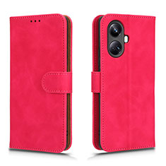 Funda de Cuero Cartera con Soporte Carcasa L01Z para Realme 10 Pro+ Plus 5G Rosa Roja