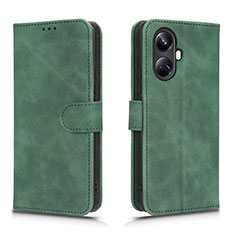 Funda de Cuero Cartera con Soporte Carcasa L01Z para Realme 10 Pro+ Plus 5G Verde