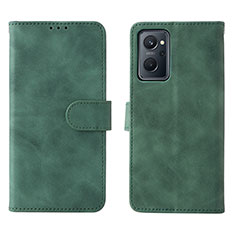 Funda de Cuero Cartera con Soporte Carcasa L01Z para Realme 9i 4G Verde