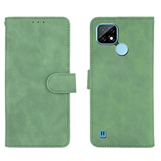 Funda de Cuero Cartera con Soporte Carcasa L01Z para Realme C21 Verde