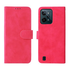 Funda de Cuero Cartera con Soporte Carcasa L01Z para Realme C31 Rosa Roja