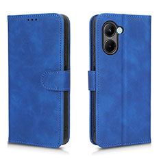 Funda de Cuero Cartera con Soporte Carcasa L01Z para Realme C33 Azul