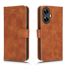 Funda de Cuero Cartera con Soporte Carcasa L01Z para Realme C55 Marron