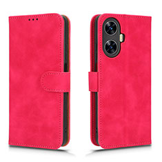 Funda de Cuero Cartera con Soporte Carcasa L01Z para Realme C55 Rosa Roja