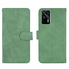 Funda de Cuero Cartera con Soporte Carcasa L01Z para Realme GT 5G Verde