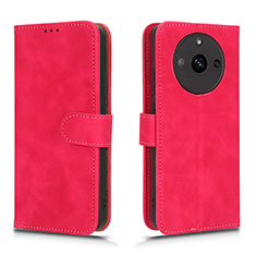 Funda de Cuero Cartera con Soporte Carcasa L01Z para Realme Narzo 60 5G Rosa Roja