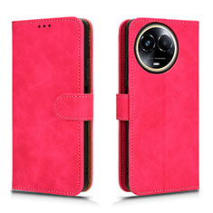 Funda de Cuero Cartera con Soporte Carcasa L01Z para Realme V50s 5G Rosa Roja