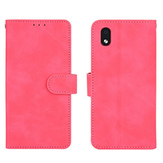 Funda de Cuero Cartera con Soporte Carcasa L01Z para Samsung Galaxy A01 Core Rosa Roja