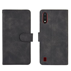 Funda de Cuero Cartera con Soporte Carcasa L01Z para Samsung Galaxy A01 SM-A015 Negro