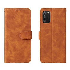 Funda de Cuero Cartera con Soporte Carcasa L01Z para Samsung Galaxy A02s Marron